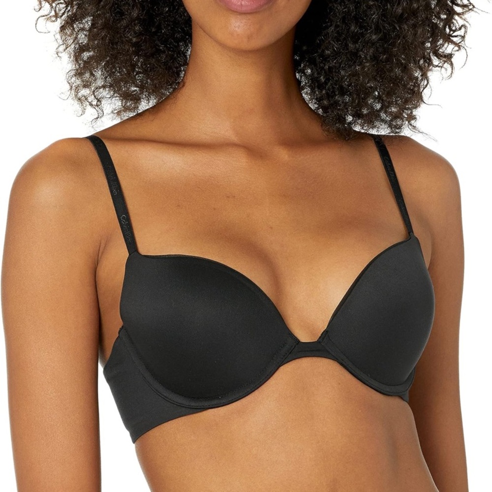 Calvin Klein Constant Black push up plunge Bras 36D